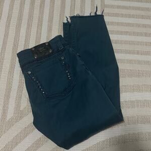 Y2K Miss Me Emerald Dark Green 32 Skinny Grunge Jeans